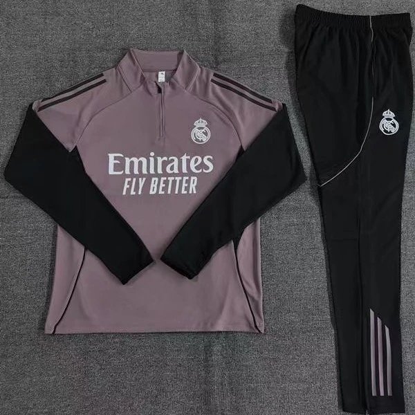 Real Madrid Tracksuits Long-sleeve half-zip football training set image 2