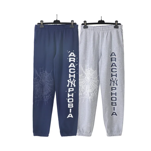 Unbranded Trousers Spiderweb Graphic Elastic-Cuff Joggers product detail image 2