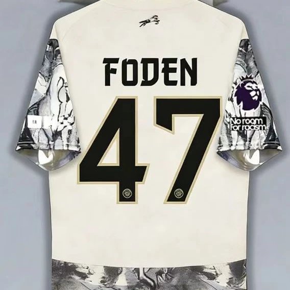 Puma Football Jerseys Cream graphic jersey with player name and number print image 3