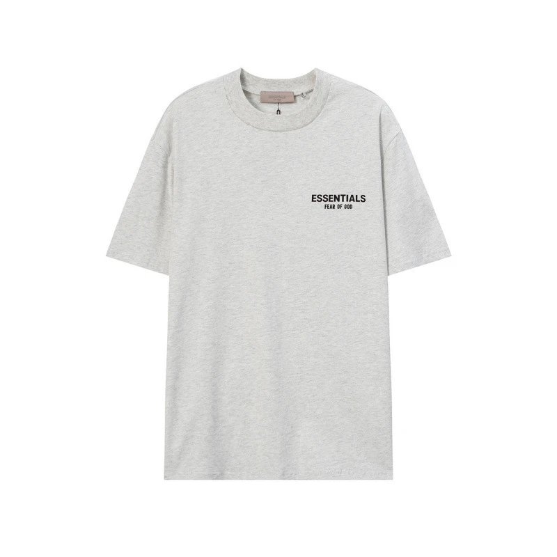 Fear of God Trousers ESSENTIALS logo drawstring sweatpants — Short-sleeved white and gray