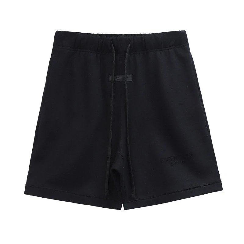 Fear of God Trousers ESSENTIALS logo drawstring sweatpants — Black shorts