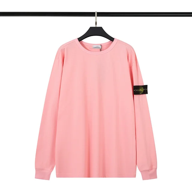 Stone Island T-Shirts Long-Sleeve Crewneck T-Shirt with Compass Badge product detail image 5