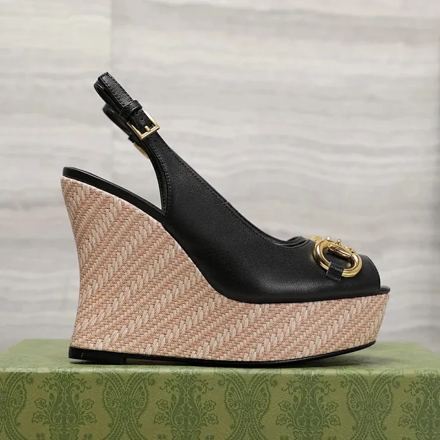 Unbranded High Heels Platform slingback sandals with horsebit-style hardware product detail image 5