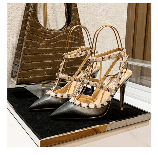 Valentino High Heels Pointed-Toe Studded Slingback Stilettos product detail image 30
