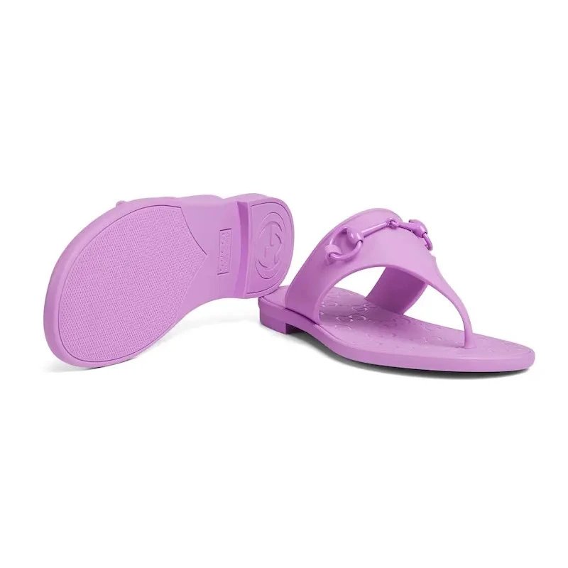 Unbranded Sandals Thong with embossed interlocking motif and metal-detail vamp strap image 5