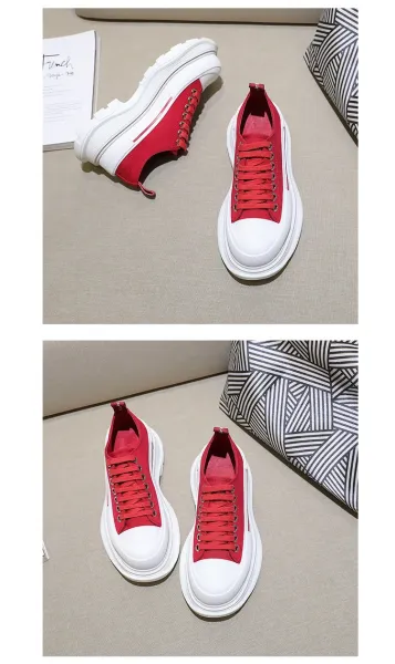 Alexander McQueen Oversized Platform Sneakers Royal Blue and White Chunky Sneakers - 24