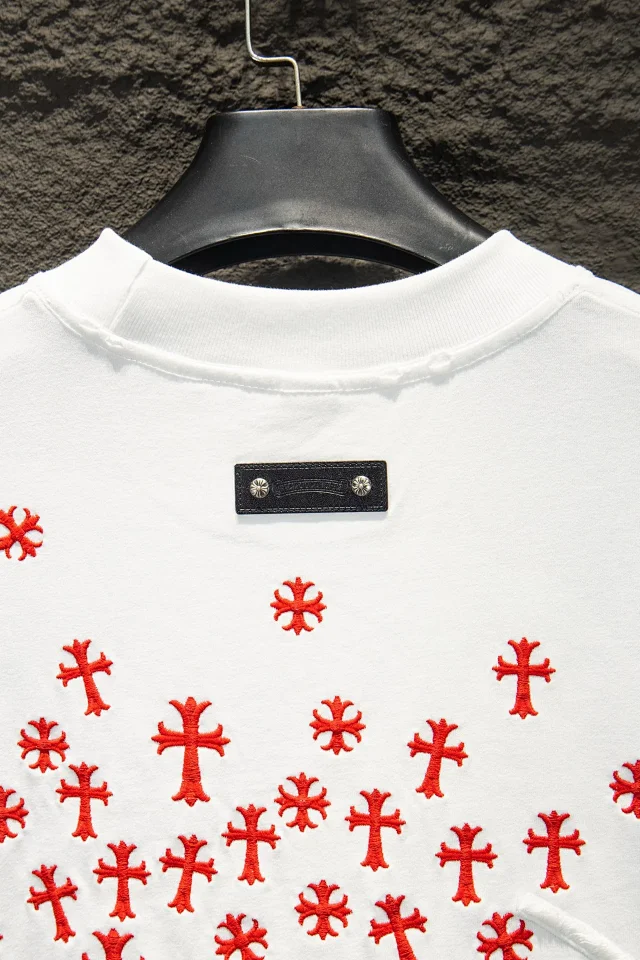Chrome Hearts T-Shirts Embroidered Cross Motif Short-Sleeve T-Shirt product detail image 9