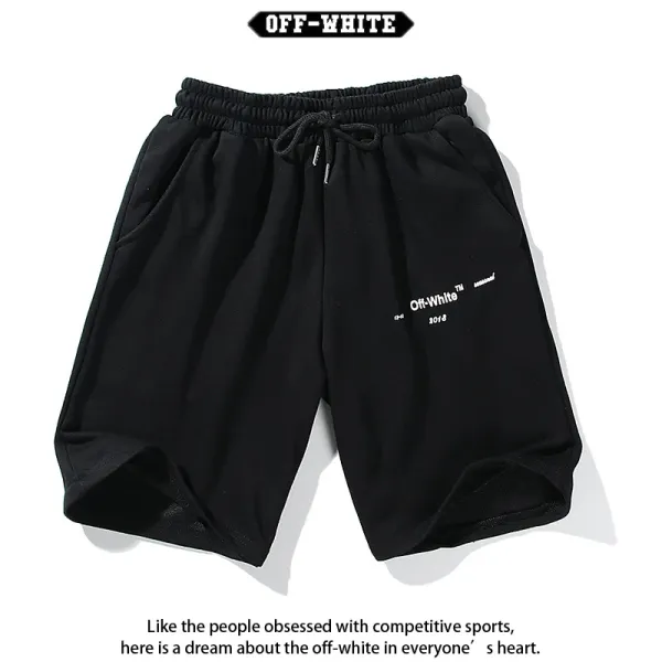 Off-White Circle Logo Drawstring Shorts White - 7
