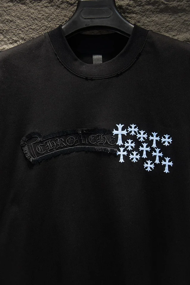Chrome Hearts T-Shirts Embroidered Cross Motif Short-Sleeve T-Shirt product detail image 15
