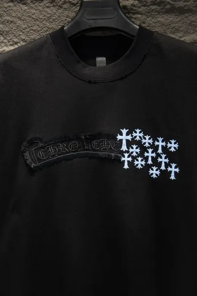 Chrome Hearts Cross Embroidery White T-Shirt - 16