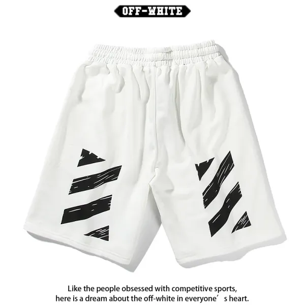 Off-White Circle Logo Drawstring Shorts White - 30