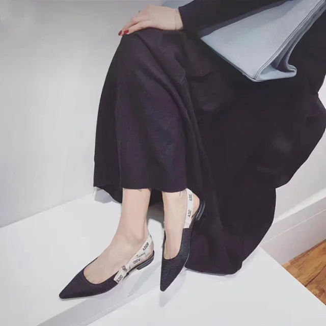 Dior High Heels J'Adior knitted pointed-toe bow slingback product detail image 11