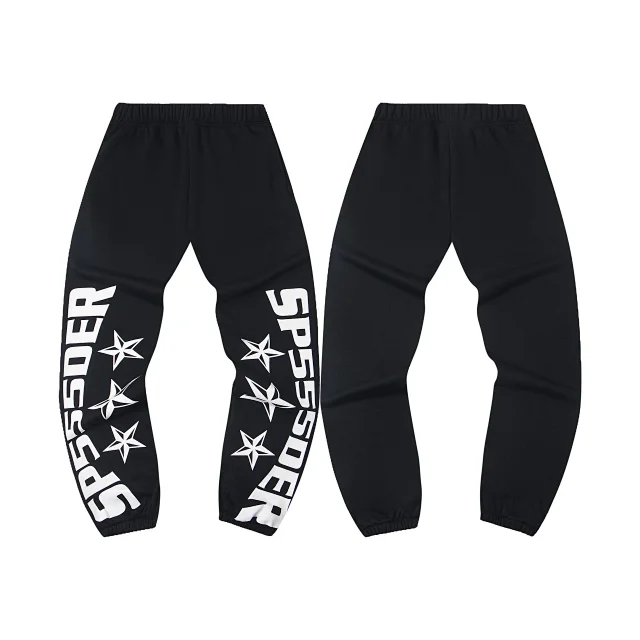 Sp5der Trousers Star Graphic Logo-Print Joggers product detail image 2