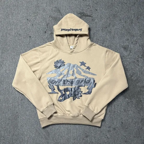 Broken Planet Logo Sweatpants Brown - 23