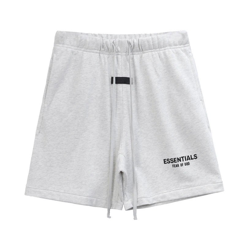 Fear of God Trousers ESSENTIALS logo drawstring sweatpants — Shorts white gray