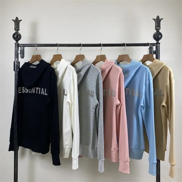 Fear of God Essentials Reflective Logo White Hoodie - 2