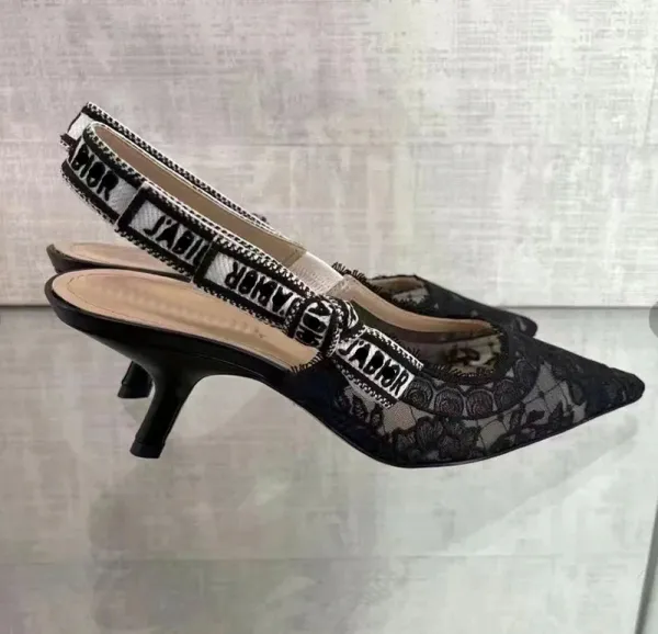 Dior J'Adior Lace Slingback Stilettos Black - 11