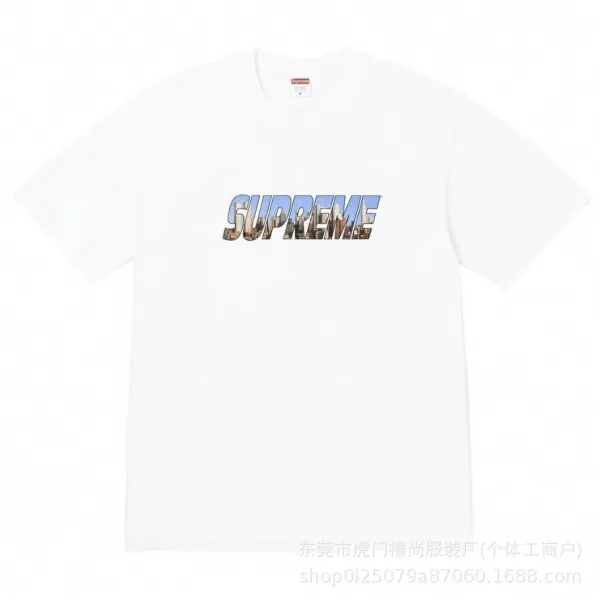 Supreme Smoke Logo Yellow T-Shirt - 11