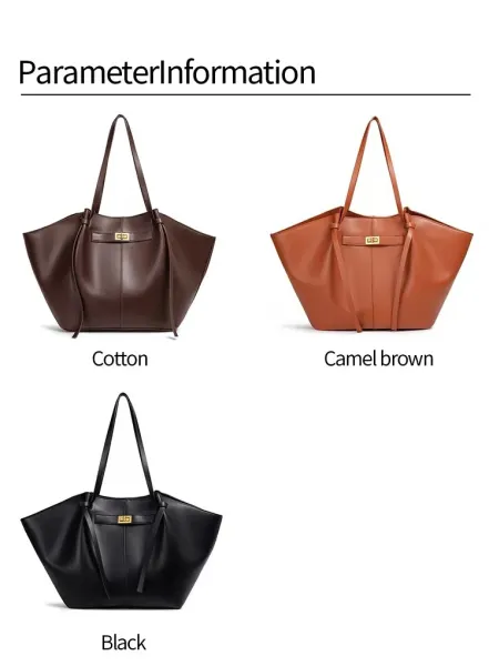 Design Tote Bag Cognac Leather Handbag - 4