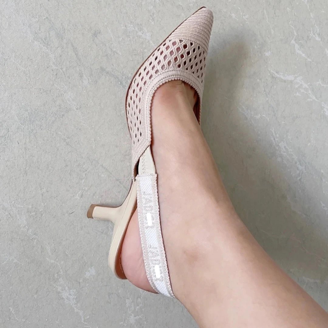 Dior High Heels J'Adior Mesh Slingback Pumps image 4
