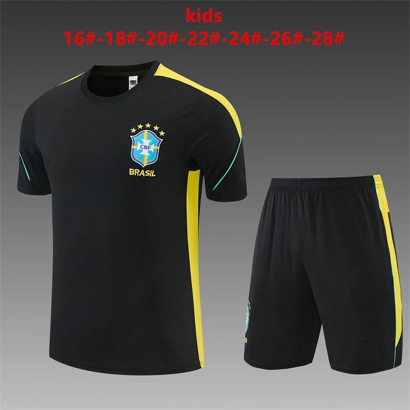Brazilian Football Confederation Jerseys Children's short-sleeve shirt and shorts set image 3