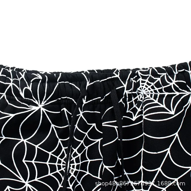 Sp5der Trousers Spiderweb Print Joggers product detail image 9