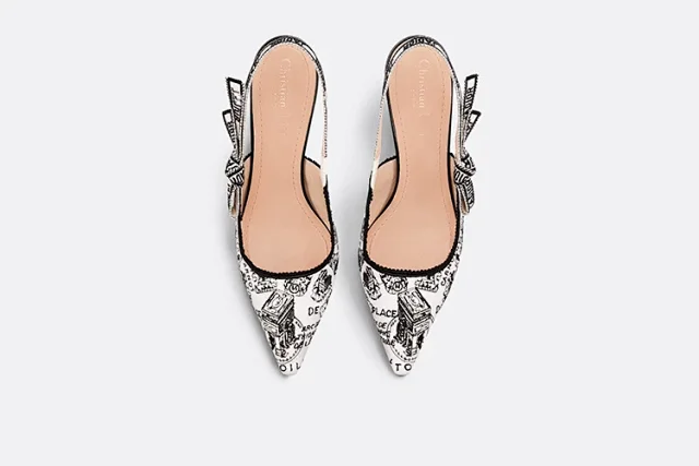 Dior High Heels J'Adior embroidered pointed-toe slingback product detail image 5