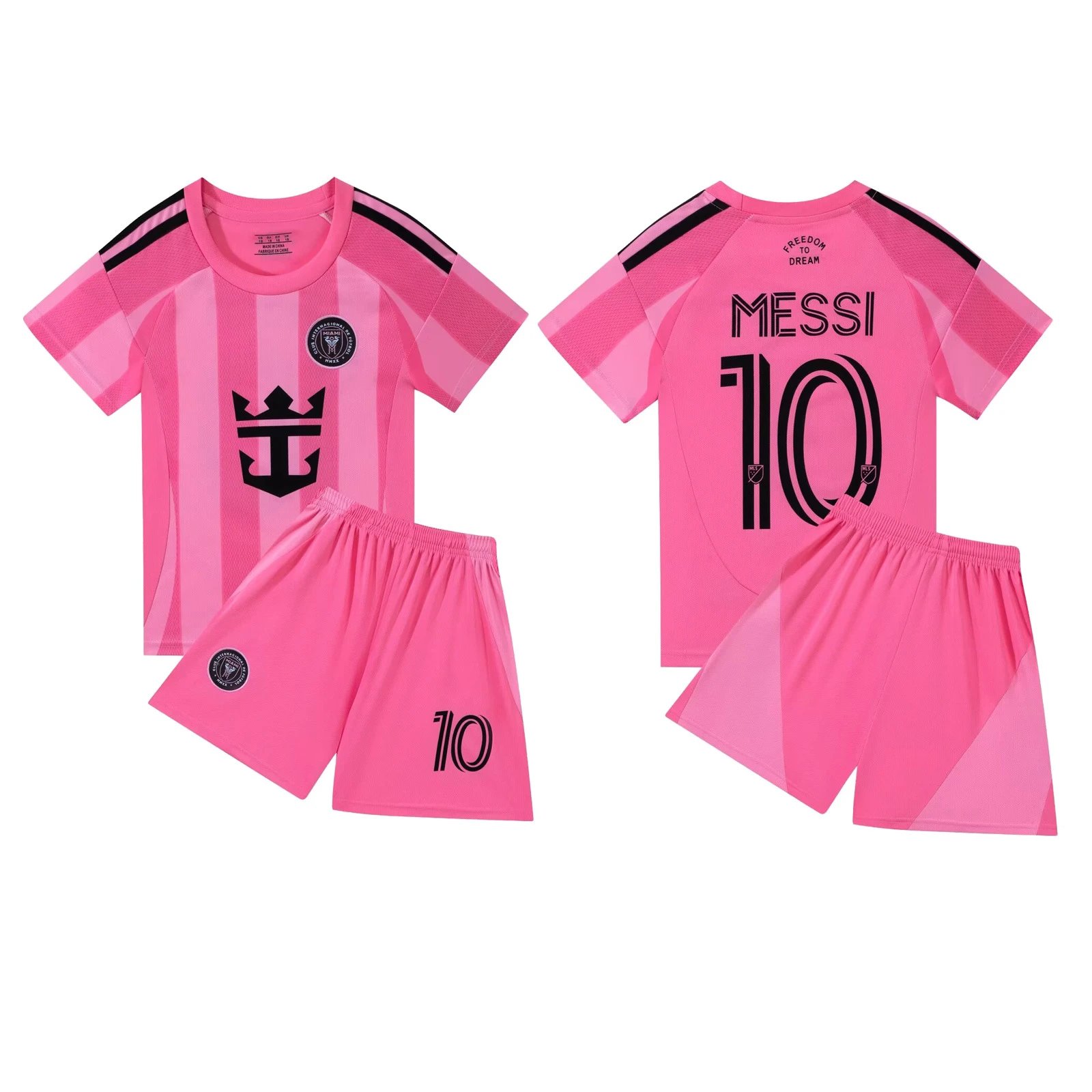 Inter Miami CF Messi #10 Pink Away Kit Jersey and Shorts Set - 17