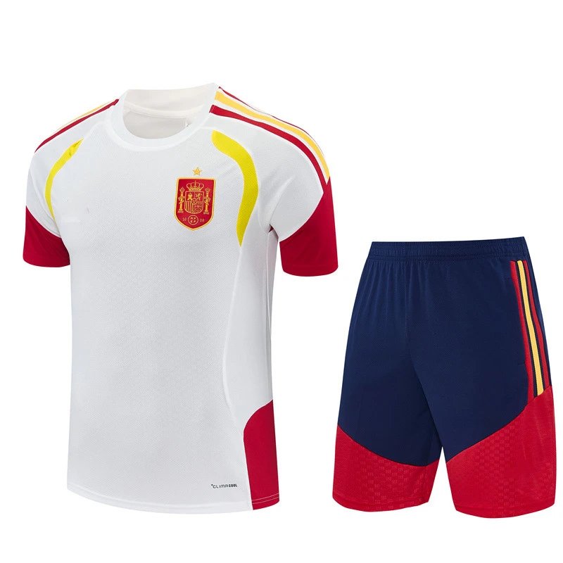 Spain National Football Team Jerseys Short-Sleeve Shirt and Shorts Set image 2
