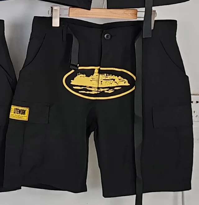 Unbranded Shorts Cargo with ship graphic and webbing belt product detail image 1