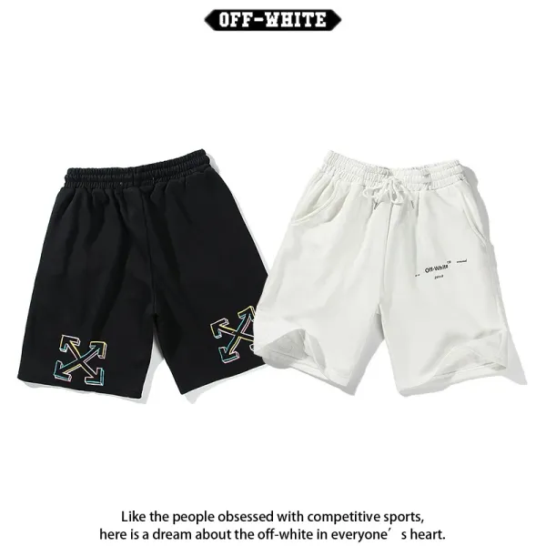 Off-White Circle Logo Drawstring Shorts White - 4