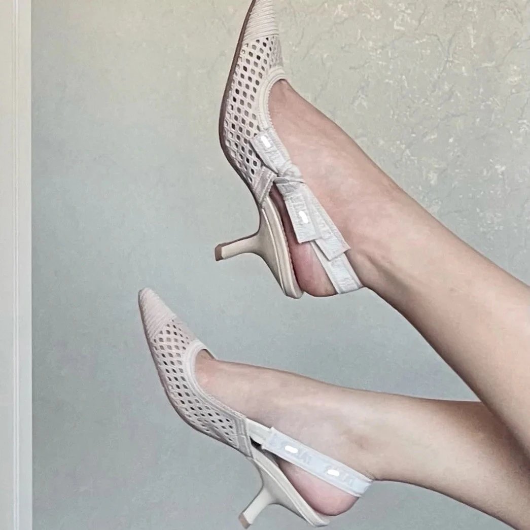 Dior High Heels J'Adior Mesh Slingback Pumps image 2