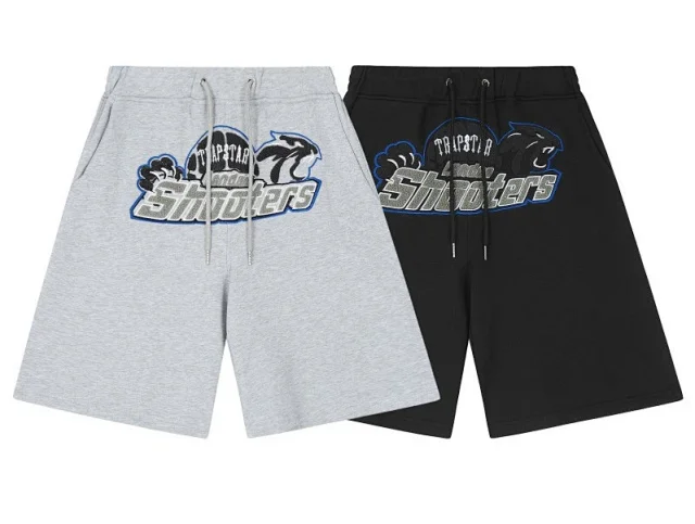 Trapstar Shorts Drawstring with embroidered panther graphic product detail image 19