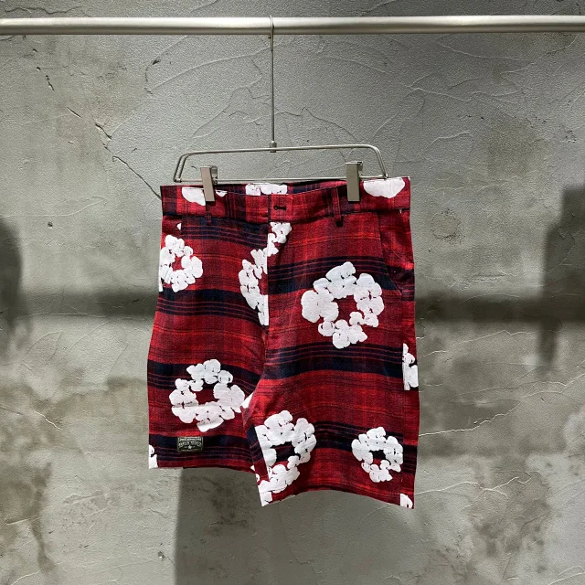 Denim Tears Shirts Plaid floral-print short-sleeve button-up shirt product detail image 18