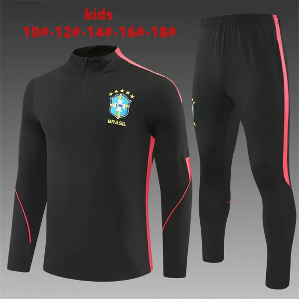 KNVB Netherlands National Team Training Set Black Orange Kids Tracksuit - 10
