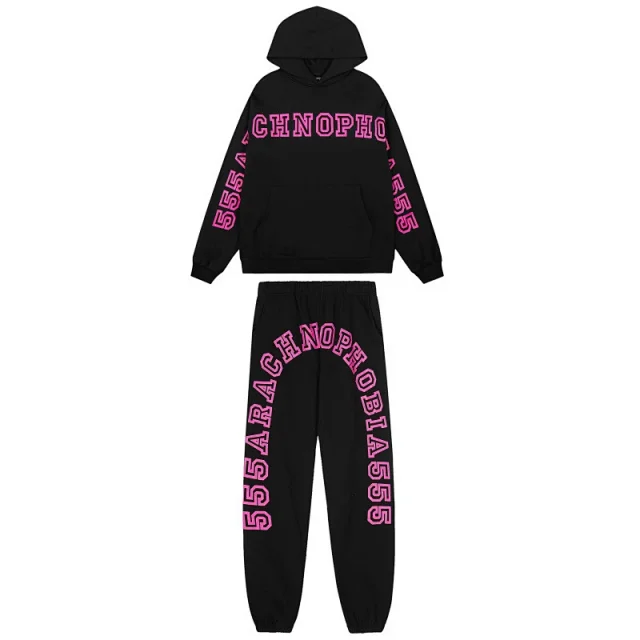 Sp5der Tracksuits Spider web graphic hooded sweatshirt and jogger set product detail image 19