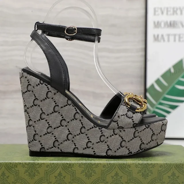 Unbranded High Heels Platform slingback sandals with horsebit-style hardware product detail image 16