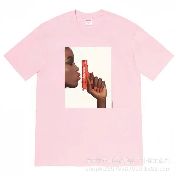 Supreme Gun Print Beige T-Shirt - 51