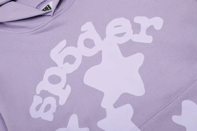 Sp5der Tracksuits Spider web graphic hooded sweatshirt and jogger set product detail image 11