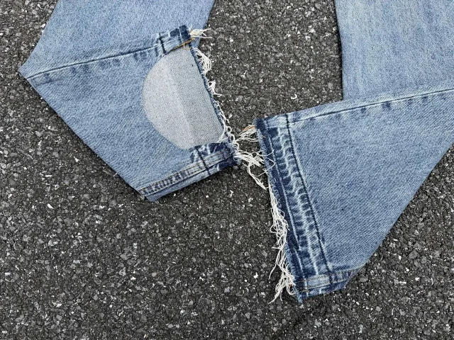 Purple Brand Jeans Distressed flared with frayed hems product detail image 19