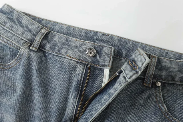Chrome Hearts Jeans Wide-Leg Cross Patch product detail image 7
