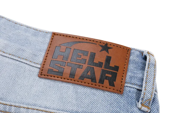 Hellstar Jeans Light-wash graphic-print product detail image 14
