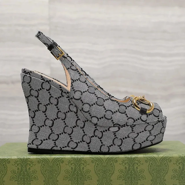 Unbranded High Heels Platform slingback sandals with horsebit-style hardware product detail image 13