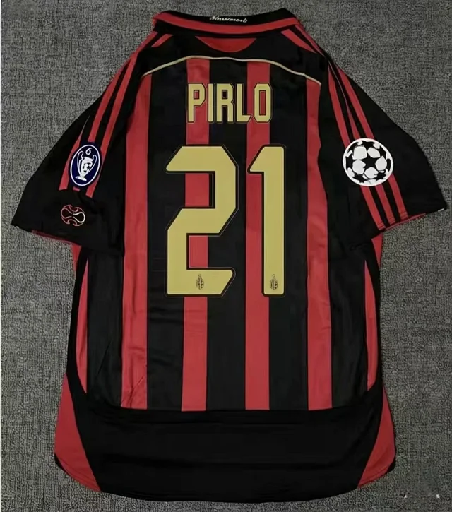 AC Milan Football Jerseys 2006–07 retro home/away player jersey product detail image 4