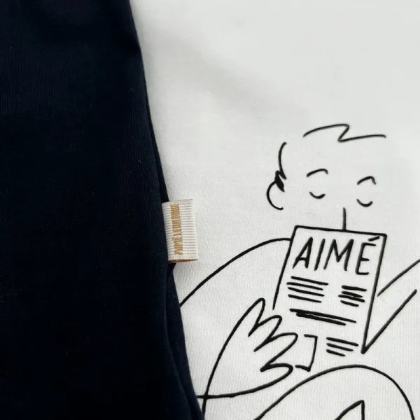 Aimé Leon Dore Rose Embroidered Beige T-Shirt - 53