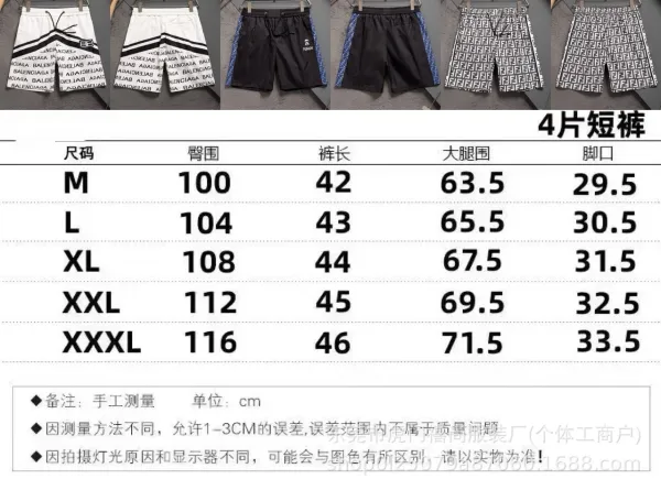 Fendi FF Monogram Print Shorts Black / White - 32