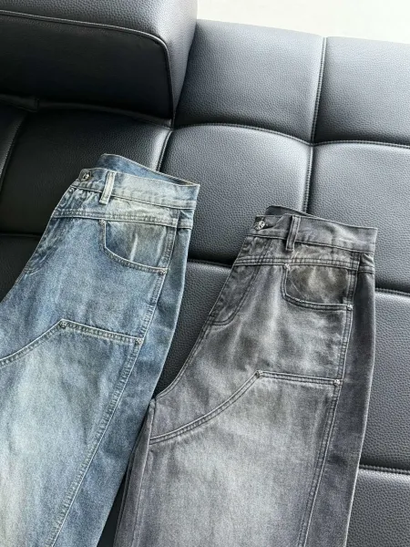 Chrome Hearts Cross Embroidered Distressed Wide-Leg Jeans - 11