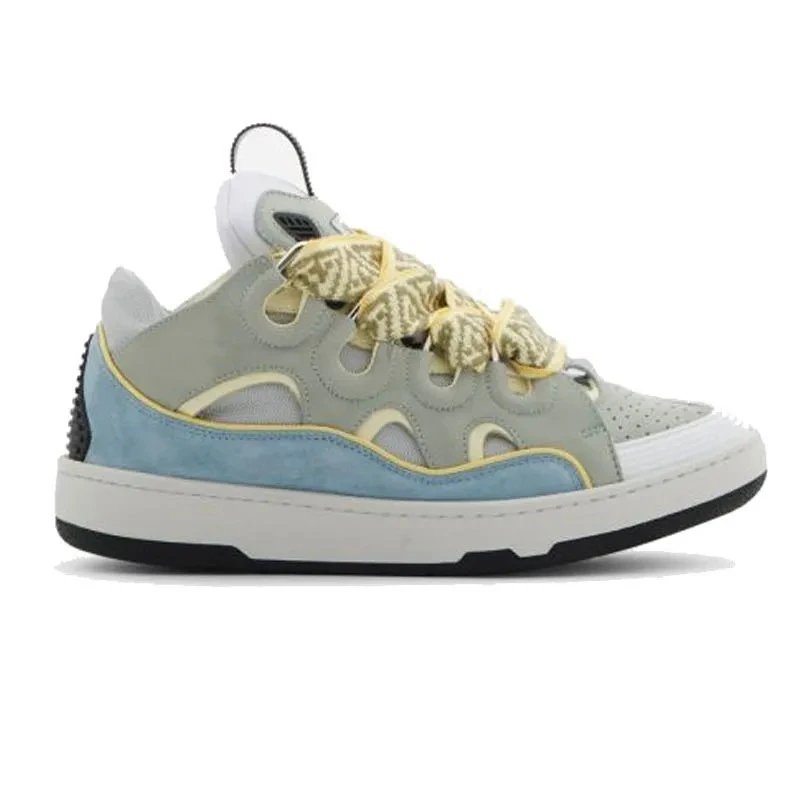 Unbranded Sneakers Low-top wavy-panel with patterned laces image 5