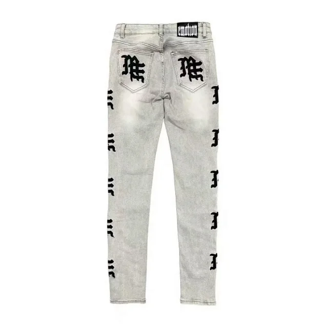 MIXEDEMOTION Jeans EM 108 Logo Print product detail image 6
