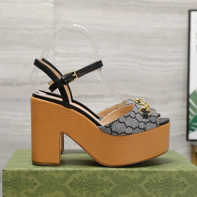 Unbranded High Heels Platform slingback sandals with horsebit-style hardware product detail image 14